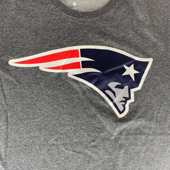 New England Patriots NFL Gray Nike Dri Fit Crewneck Shirt Mens Large - Picture 2 of 6